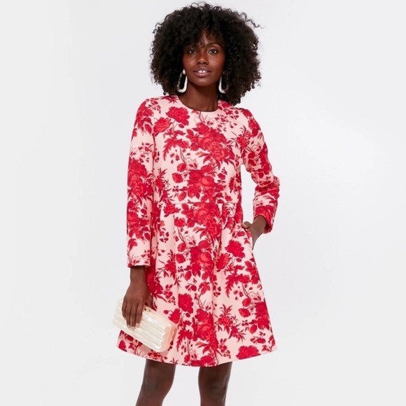 Tuckernuck Dresses & Skirts - Tuckernuck Red Floral Long Sleeve Dress